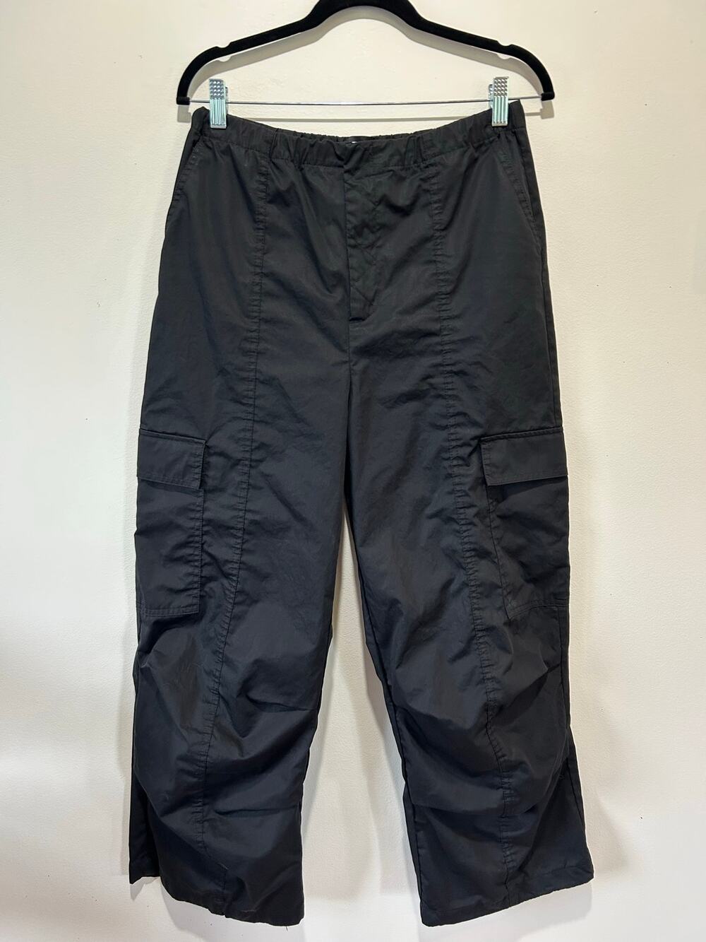 Zara black pants cargo womens S